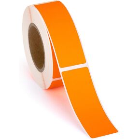 250pcs Neon Orange Rectangle Sticker Label Roll, 1" x 3", Labels for Inventory, Color Code Labels, Organization Stickers
