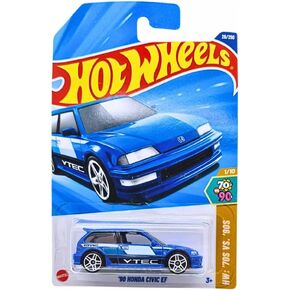 Hot Wheels 1/10 90 Honda Civic EF (Blue), HW: 70s vs 90s