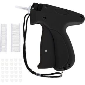 Stitchy Quick Clothing Fixer, Tagging Gun for Clothing, Mini Clothing Stitch Tagging Gun Kit, Quick Stitch Sewing Hemming Gun Tool with 1 Needle, 100 Bear Buckles and 1100 Plastic Needles (BLACK)