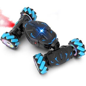 Gesture Sensing RC Stunt Car, Toys for Boys 6-8, Gifts for Boys 6 7 8 9 10 11 12, Birthday Gifts for Boys, Remote Control Car for Boys 8-12, 360° Rotate 4WD Off-Road with Lights Music Spray RC Car