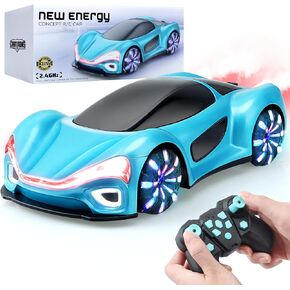 Remote Control Car Toy for Kids 6 7 8 Year Old Boy: Drift RC Stunt Car with Light Spray & Sound, Programmable RC Cars, Birthday Gifts Racing Toy for 8-12 Years Old Boy Girls, Blue