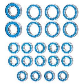 22PCS Blue Ball Bearing Rubber Sealed Bearing Kit for 1/10 Axial SCX10 90027 RC Crawler Car