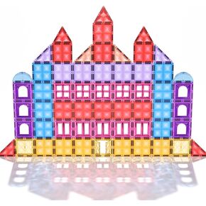 Magnetic Tiles Princess Castle Toys for Girls Kids Ages 1-3,3-5 4-8 8-12, Diamond Magnet Building Blocks Birthday Set for 3 4 5 6 Toddlers Girl, Stem Educational Toddler Toy