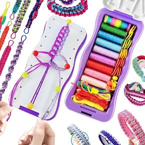 Friendship Bracelet Making Kit for Girls Arts and Crafts for Kids Age 8-12, Birthday Gifts Ideas for Girl Ages 7 8 9 10 11 12 Year Old - Popular Bracelets String Maker Craft Set