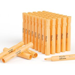 Highlighters Bulk 40 Pack of Orange Tank Style Chisel Tip Highlighters Set for Kid and Adult Coloring Highlighting for Classroom Office School Supplies and Shop Short Style.