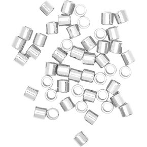 Cousin DIY 2mm Sterling Silver Crimp Bead - 50pc
