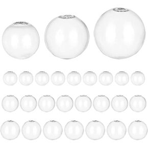 ph pandahall 30pcs mini glass globe globe hollow ball wish glass ball bottle class cover cover jover jote beads for diy jewelry pendant make make craft ، 20/25/30mm