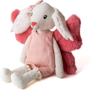 11" Plush Figures with Wings Rabbit Fairy Linen Cotton Stuffed Animal Toy Plush Toys for Baby