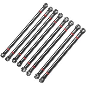 DRFEIFY 8PCS 1/10 قابلة للتعديل قابلة للتعديل توجيه هيكل الرابط الأجزاء القضيب مناسبة ل SCX10 RC Crawler Car Care (Color)