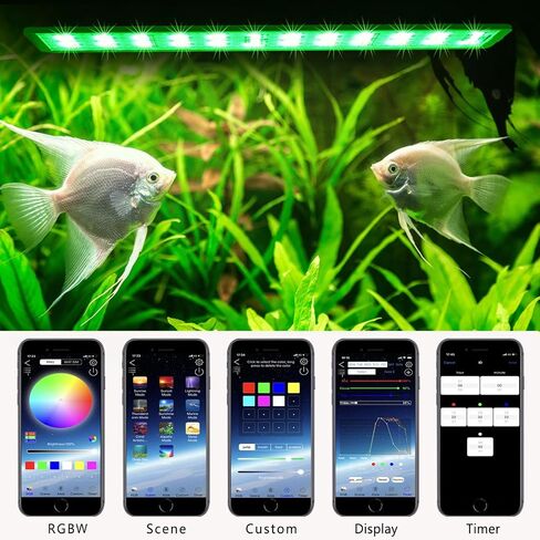LED Aquarium Lights ، Smart App Timing Timing Fish Light ، RGBW Full Spectru Aquarium Lamp 19 Inches و 49cm (2024 App Pro Max إصدار) in Saudi Arabia