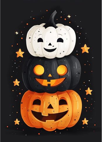 HEIBAGO Halloween Diamond Painting Kits for Adults Moon, Halloween Castle Full Drill 5D Diamond Art Kits, Pumpkin Diamond Dots for Adults, Perfect for Craft Home Decor, 12x16 inch Canvas in Saudi Arabia