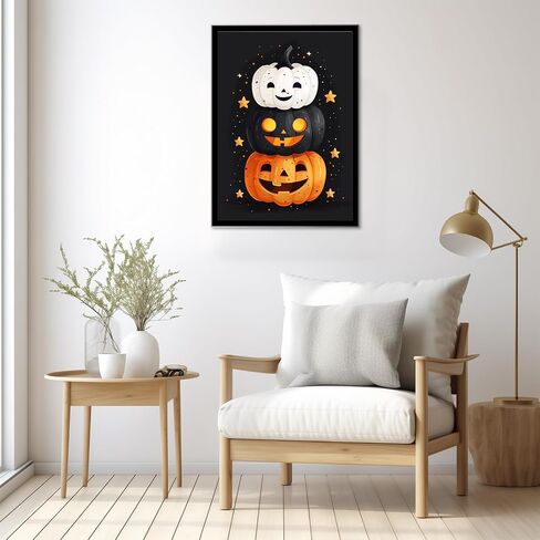 HEIBAGO Halloween Diamond Painting Kits for Adults Moon, Halloween Castle Full Drill 5D Diamond Art Kits, Pumpkin Diamond Dots for Adults, Perfect for Craft Home Decor, 12x16 inch Canvas in Saudi Arabia