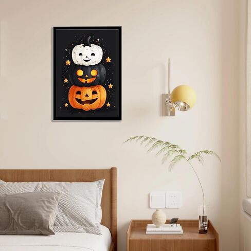 HEIBAGO Halloween Diamond Painting Kits for Adults Moon, Halloween Castle Full Drill 5D Diamond Art Kits, Pumpkin Diamond Dots for Adults, Perfect for Craft Home Decor, 12x16 inch Canvas in Saudi Arabia