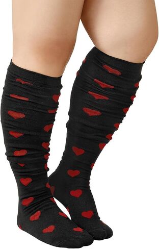 Century Star Plus Size Thigh High Socks for Women Extra Long Over the Knee High Socks Strips Stocking Leg Warmers Boot Socks in Saudi Arabia