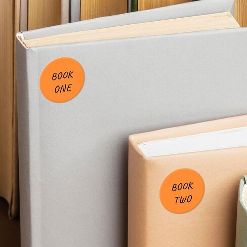 1.5 "ملصقات نقطة برتقالية مستديرة ملصقات ترميز اللون القابلة للإزالة ذاتيا لدائرة ساحة بيع المرآب علامات فينيل مقاوم للماء لمكتب الفصل الدراسي 500 PCS لكل لفة in Kuwait