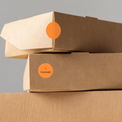 1.5 "ملصقات نقطة برتقالية مستديرة ملصقات ترميز اللون القابلة للإزالة ذاتيا لدائرة ساحة بيع المرآب علامات فينيل مقاوم للماء لمكتب الفصل الدراسي 500 PCS لكل لفة in Kuwait