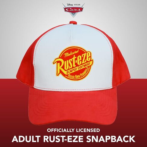 Disney Pixar Cars Baseball Cap, Lightning McQueen Kids Cotton Adjustable Hook and Loop Closure Hat with Flat Brim, Red, One Size in Saudi Arabia
