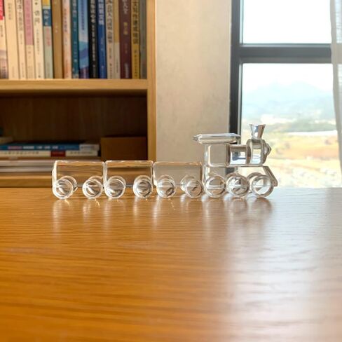 قطار كريستال تمثال زجاجي القاطرة الزجاجية زخرفة حرفة إبداعية نقل الورق الزخرفة الزخرفة ديكور المنزل in Kuwait