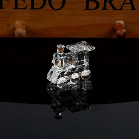 قطار كريستال تمثال زجاجي القاطرة الزجاجية زخرفة حرفة إبداعية نقل الورق الزخرفة الزخرفة ديكور المنزل in Kuwait