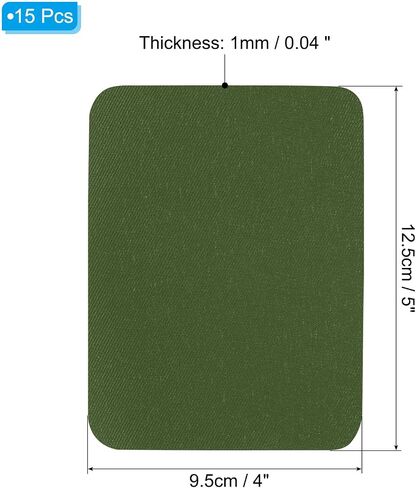بقع حديد الباتكيل ، 15pcs 5 × 4 بوصة من الداخل والخارجية غراء قوي 100 ٪ بقع إصلاح القطن لسروال الملابس تسليح وتزيين ، اللون البرتقالي الأصفر in Saudi Arabia