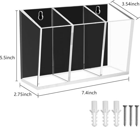 HBlife Magnetic Dry Erase Marker Holder with 2 Compartments - Storage Organizer for Whiteboards, Refrigerator, Lockers (2 Mounting Options Magnetic or Screw-On) in Saudi Arabia