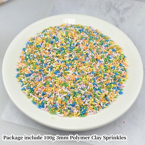 YHYPOCI 100g 3mm Fake Sprinkles Polymer Clay Sprinkles Fake Candy Sprinkles Resin Sprinkles Clay Slices for Craft Sprinkles Decoration Scrapbook DIY Nail Art(Mix Color-6) in Kuwait