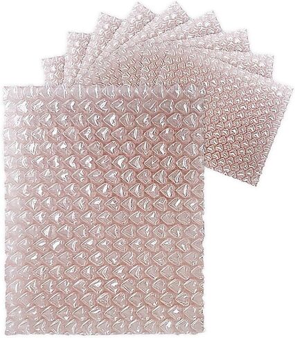 10pack 6 × 8 بوصة على شكل قلب الفقاعة خارج الأكياس الأكياس الفقاعة لف غلاف وسادة ، والملحقات ، وأكياس عبوات مستحضرات التجميل ، والفقاعة الصغيرة خارجا للانتقال ، والشحن ، والتخزين (الوردي الفاتح) in Kuwait