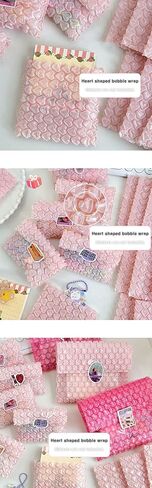 10pack 6 × 8 بوصة على شكل قلب الفقاعة خارج الأكياس الأكياس الفقاعة لف غلاف وسادة ، والملحقات ، وأكياس عبوات مستحضرات التجميل ، والفقاعة الصغيرة خارجا للانتقال ، والشحن ، والتخزين (الوردي الفاتح) in Kuwait