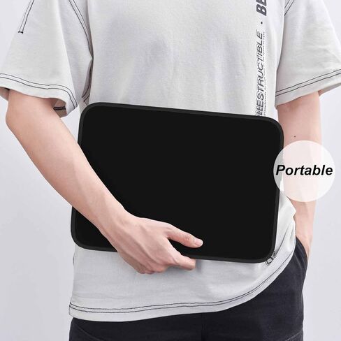 Personalized Laptop Sleeve Bag 17 Inch Custom Protective Case with Photo Text Business Briefcase Shockproof Computer Cases for Laptops Portable Sleeves Customized for Men Women, Pure Black in Saudi Arabia