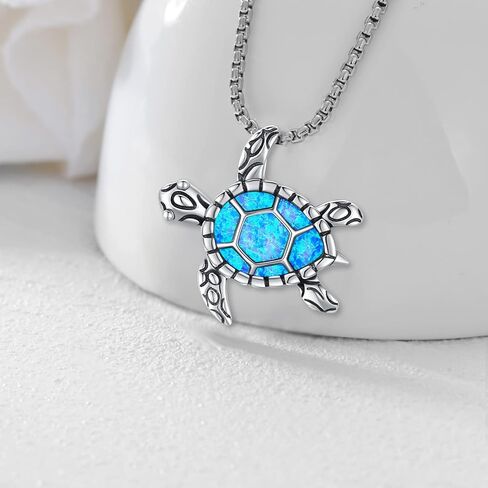 الحيوان القط/البقرة/البومة/الدلفين/السلحفاة قلادة فضة Moonstone أذن البحر شل كريستال أوبال لطيف الحيوانات مجوهرات هدية للنساء in Kuwait