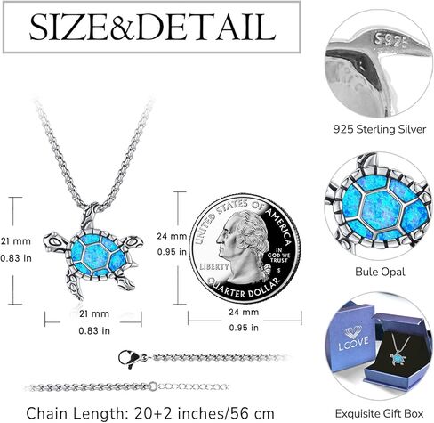 الحيوان القط/البقرة/البومة/الدلفين/السلحفاة قلادة فضة Moonstone أذن البحر شل كريستال أوبال لطيف الحيوانات مجوهرات هدية للنساء in Kuwait