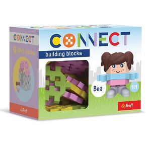 Connect Trefl Construction Bricks Pocket Girl Set, Bea – 35 Pieces: 30 Building Bricks + 5 Building Bricks, Creative Toy for Adults and Children from 4 Years Old