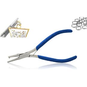 OdontoMed2011 5" Split Ring Pliers Opens Split Rings for Wire Wrap Bead Blue Handle ODM