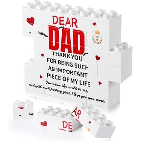 Gifts for Dad，Cool Dad Birthday Gifts from Daughter Son，Engraved Block Puzzle 3.9x3.3 inch-Personalized Christmas Stocking Stuffers for DaD (for Dad)