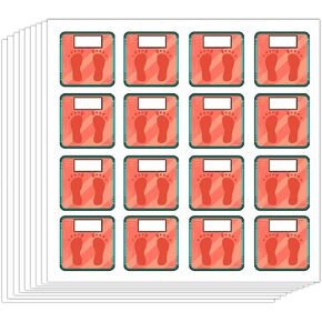 Fitness Planner Stickers - Mini Weight Loss Trackers, 300 Pcs: Cute Exercise & Scale Stickers