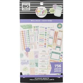 ME & MY BIG IDEAS Happy Planner STCKRS, Wellness, 736/Pkg