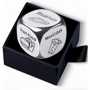 Valentine's Day Gift for Women Men,Date Night Food Decision Dice, Food Choice Dice Couples Ideas for Men Boyfriend Her Him Girlfriend Husband Wife Small Gifts