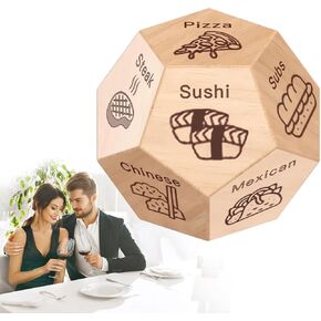 Food Decision Dice for Couples – Fun Gift Ideas for Him & Her, Birthday Gifts for Boyfriend, Girlfriend, Wife, Husband