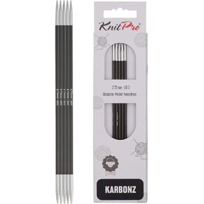 KnitPro Karbonz Double Pointed Needles 6"(15cm) | US Size 6 (4mm)