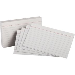 Oxford Ruled Index Cards, 3" x 5", White, 300 Per Pack (40149)