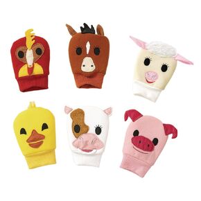 Excellerations My First Farm Hand Puppets, Ideal for Left of Right Handed Infant, Toddler or Child, Set of 6, Educational Kids Toy