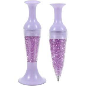 1pc 5d Diamond Pen للطلاء القلم ، وعاء الزهرة على شكل راحة ، قبضة مريحة مريحة ، قلم القلم ، القلم الماسي للطلاء وفن الأظافر ، قلم الماس لطلاء أدوات وملحقات الأرجواني （الأرجواني）