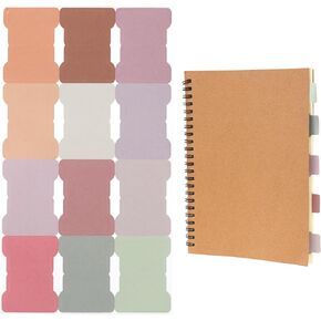 240Pcs Sticky Index Tabs, Sticker Tabs, Color Index Classification Label with 12 Colors, Thickened Handwritten Page Markers Writable Sticky Notes for Diary Notebook Bookmark. (Bohemian)