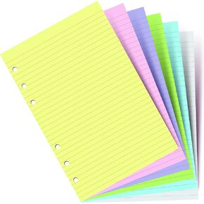 Filofax B132670 Organizer Refill, Personal Size, Pastel colors, Ruled Paper