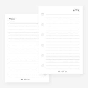Pocket Notes Lined Planner Insert Agenda Refill for Pocket size 6 Ring Binder 3.2 x 5