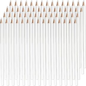 60 Pack White Fabric Pencils Water Soluble Pencils Bulk White Wood Washable Tailor Sewing Marking Pencils for Wedding Bridal Shower Fabric Cutting Quilting Tailor Sewing