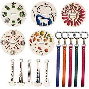 Earssa 5 PCS طقم Yarn Stable Stable Kit Worden Wooden Yarn Holders Yarn Spinner Yarn Storage Sugple Supplies لعشاق التجميع