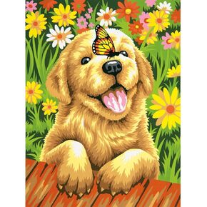 Dimensions Paint by Number 9x12 Puppy, Multicolor
