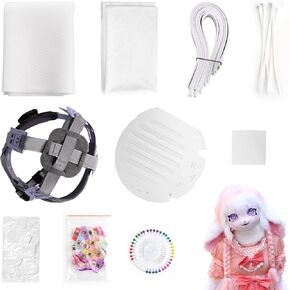 Kig Head Fursuit Head Material Package Kit, Fursuit Mask Material Bag Set Kigurumi Mask Anime Supplies