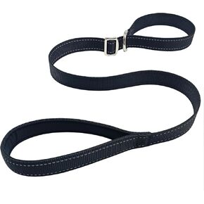 MayPaw 3 FT Slip Lead Dog Training Leash, Reflective Nylon No Pull Leash with Soft Handle, Large Medium Dogs Walking, Veterinarian, Dog Grooming, Daycare Short Slip Leash (3 FT x 1 in, Black)